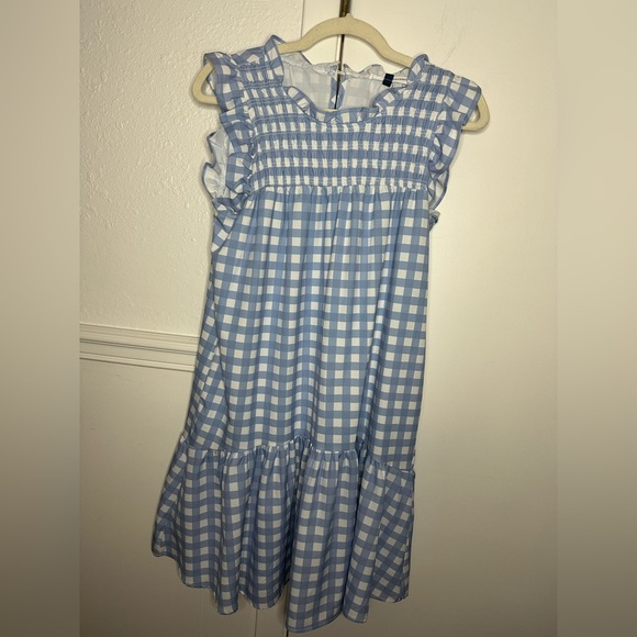 Michelle McDowell Blue Gingham Dress size S - Picture 1 of 6